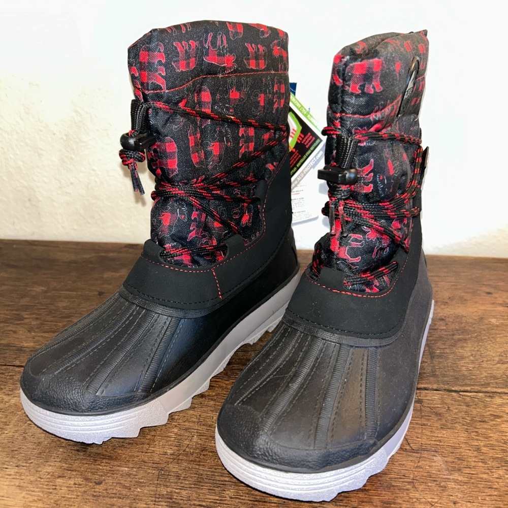 Pajar Kids Snow Boots - Black and Red waterproof size 3